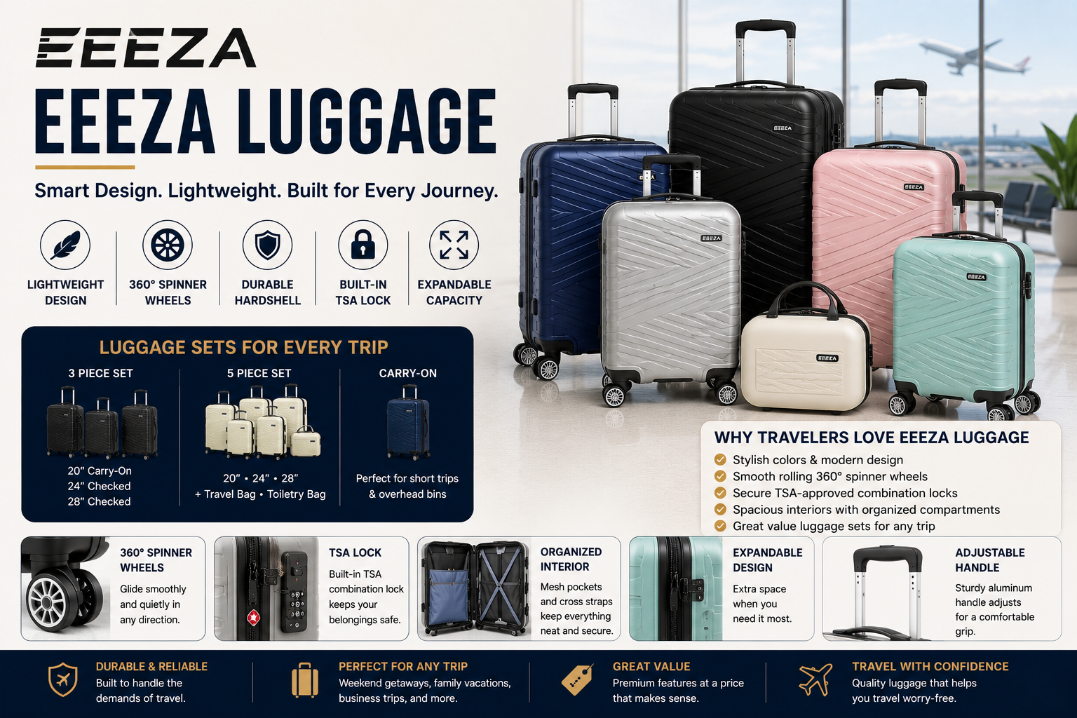 Featured image for Eeeza Luggage vs Cosbarn Luggage: Which Suitcase is Best?