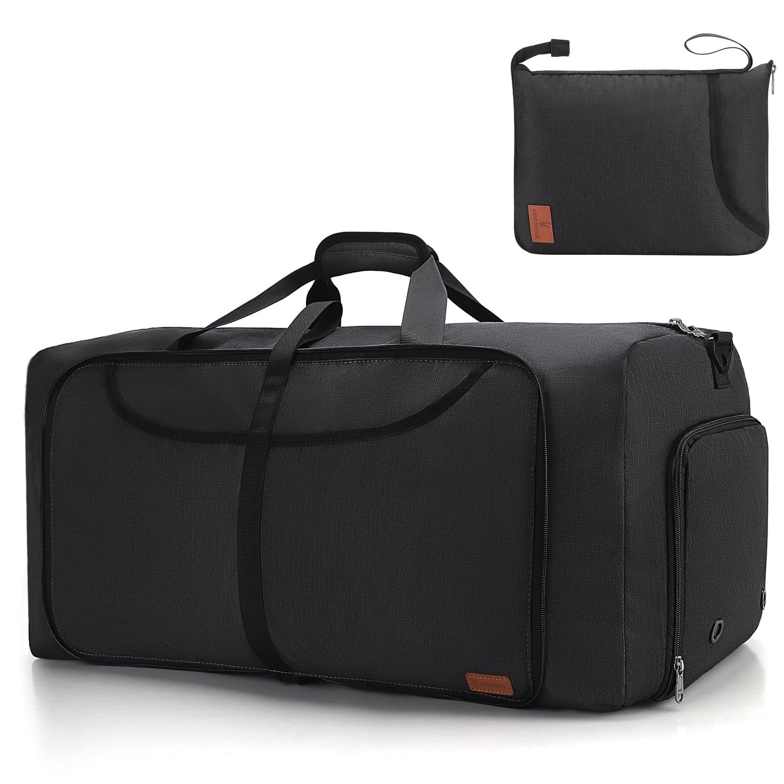 150L Large Waterproof Bag for Men Travel, Extra Large Trave Duffle Bag with Shoe Compartment for Men Women, Foldable Duffle Bag for Traveling, Gym Bag, Water Resistant & Tear-Resistant, Black