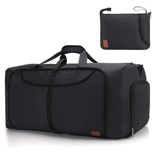 150L Large Waterproof Bag for Men Travel, Extra Large Trave Duffle Bag with Shoe Compartment for Men Women, Foldable Duffle Bag for Traveling, Gym Bag, Water Resistant & Tear-Resistant, Black