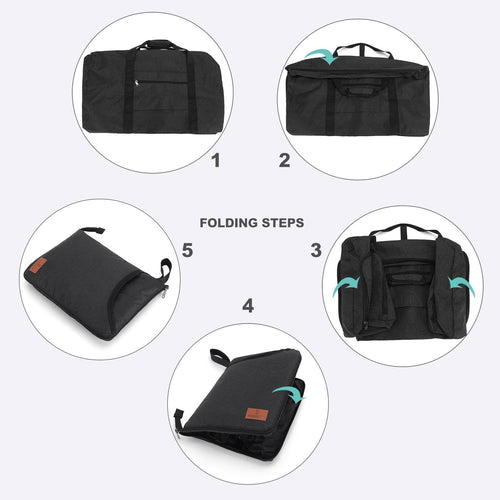150L Large Waterproof Bag for Men Travel, Extra Large Trave Duffle Bag with Shoe Compartment for Men Women, Foldable Duffle Bag for Traveling, Gym Bag, Water Resistant & Tear - Resistant, Black