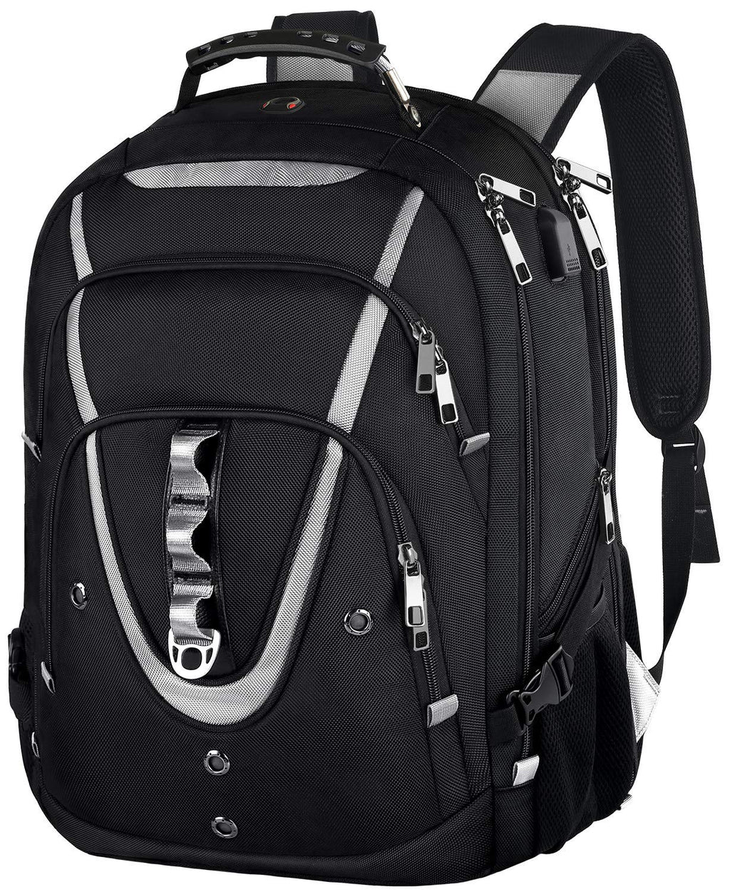 17 inch Laptop Backpack, Large Travel Backpack for Men Airline Approved with USB Charging Port and TSA Friendly, RFID Anti Theft Water Resistant Bookbag Fit for College High School Students Weekender