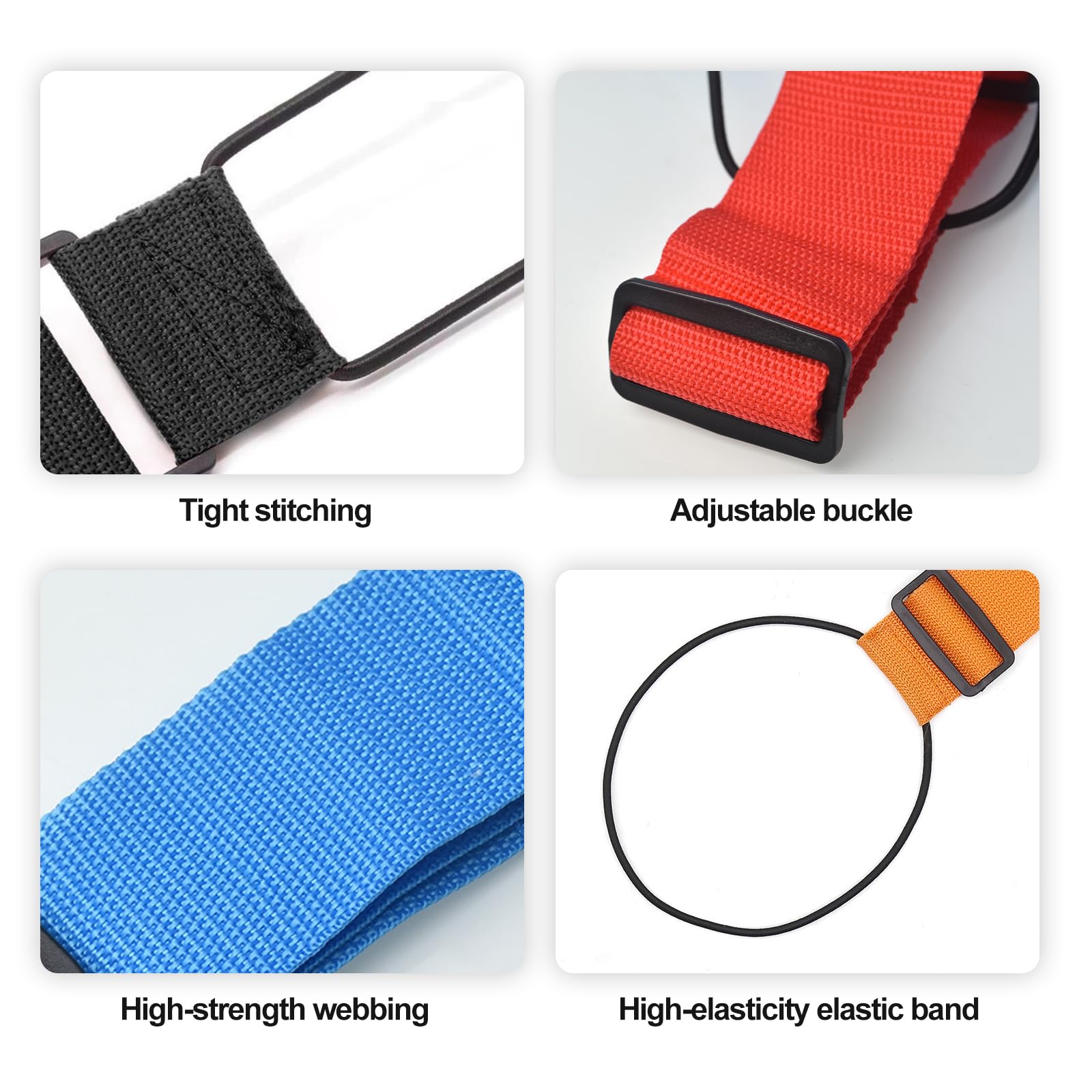 2 PCS Luggage Straps for Suitcase, Luggage Connector Straps,Multi - Functional Adjustable Durable Elastic Straps
