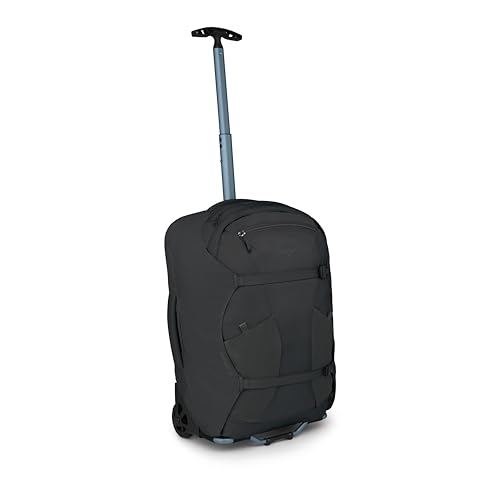 Osprey Farpoint Fairview 36L Wheeled Travel Pack - Carry On Luggage with Wheels - Rolling Backpack Travel Bag, Black