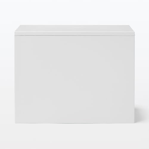 無印良品 MUJI 84425028 Recycled Polypropylene Storage Stocker, Extra Large, White Gray