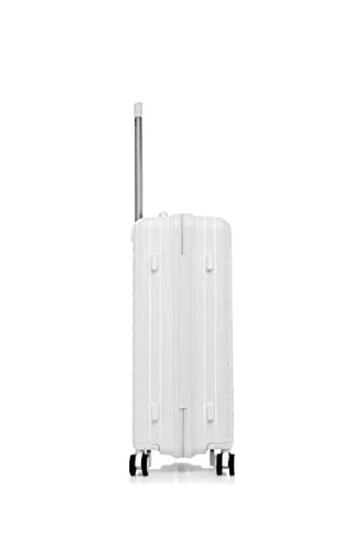 Rockland Prague Hardside Luggage with Spinner Wheels, Ivory, 3-Piece Set (20/24/28)