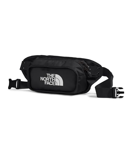 The North Face Explore Hip Fanny Pack | Crossbody Sling with Water Repellent Finish, 3 Liters, Adjustable Strap, TNF Black/TNF White-NPF, One Size