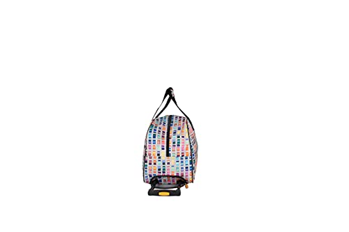 Lucas Designer Carry On Luggage Collection - Lightweight Pattern 22 Inch Duffel Bag- Weekender Overnight Business Travel Suitcase with 2- Rolling Spinner Wheels (CREAM, 22in)