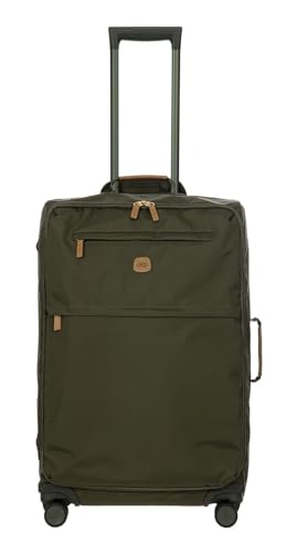 Bric's X-Bag Large Spinner with Frame, Water-Resistant 360° Wheeled Checked Luggage with Ergonomic Handle and Organized Interior – 27 Inch, Olive