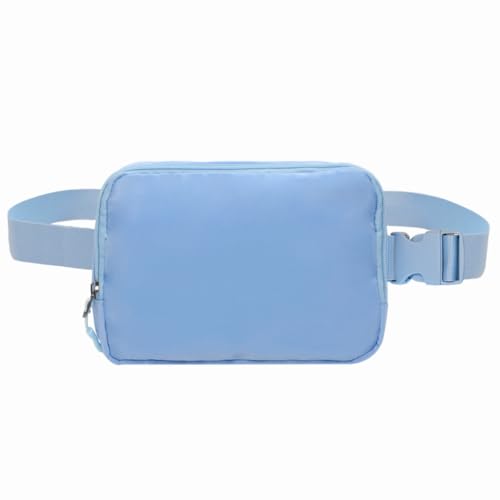 Belt bag Fanny pack crossbody bags for women Everywhere belt bag (Light blue)