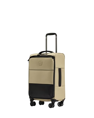 ANTLER Soft Stripe Carry-On Luggage, Sand Yellow, 21.7x13.8x9.1-11", 37-45L