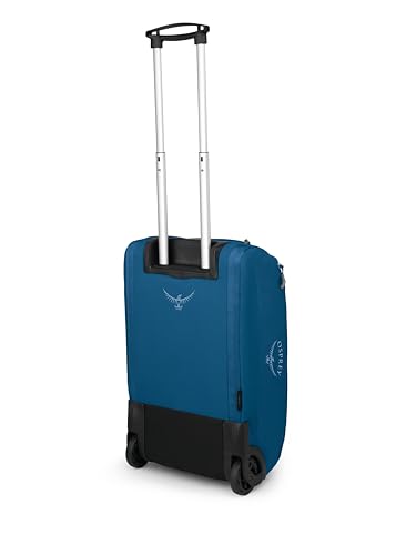 Osprey Daylite 40L Wheeled Carry On Collapsible Travel Duffel Bag, Lightweight Rolling Suitcase, Night Shift Blue