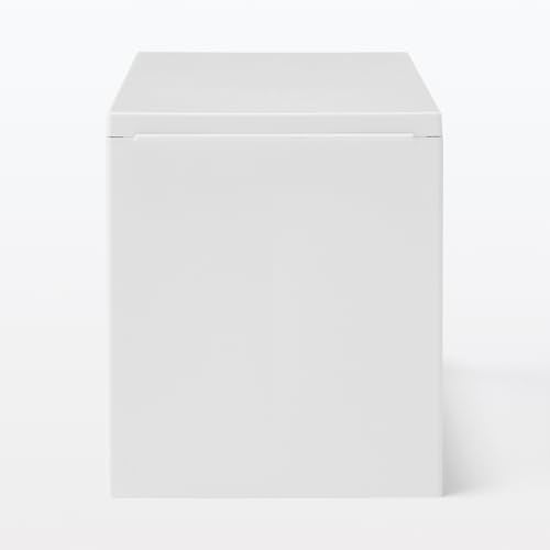 無印良品 MUJI 84425035 Recycled Polypropylene Storage Stocker, Extra Medium, White Gray