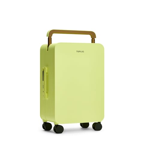 TUPLUS 20” Carry-On Hardside Luggage Lightweight ABS Travel Suitcase with Wide Handle Spinner Wheels TSA Combination Lock, Balance Series 2.0, Fresh Sprout Green
