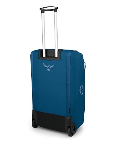 Osprey Daylite 85L Wheeled Collapsible Travel Duffel Bag - Lightweight Rolling Suitcase, Night Shift Blue