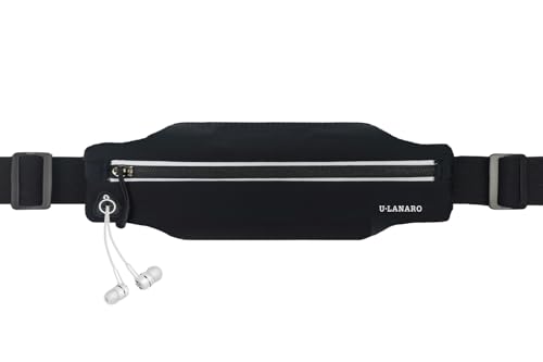 Slim Running Belt Fanny Pack for Men Women, Running Phone Holder Runners Pouch Waist Pack for Workout, Money Belt, Running Gear Accessories [Fits ALL Phones]