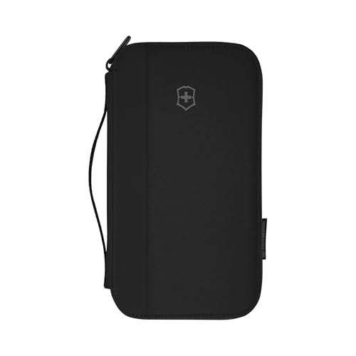 Victorinox Travel Essentials, Travel Organizer, Zippered Document Holder with RFID - Black