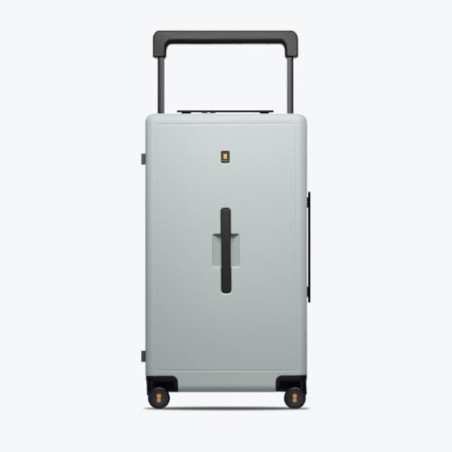 LEVEL8 Voyageur Wide Handle Luggage Airline Approved, 28 Inch Luggage with Spinner Wheels, Hardshell Large Checked Suitcases for Women Men with Tsa Lock, Celadon