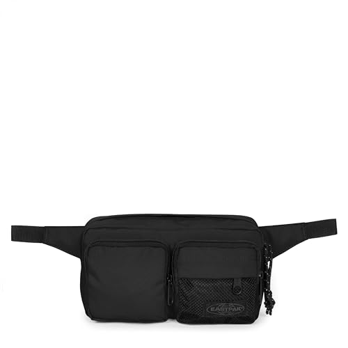 Eastpak Double Crossbody – 3L Water-Resistant Bag with Dual Front Zip Pockets, Adjustable Strap, Quilted Back, Black