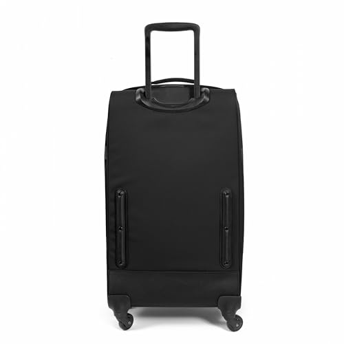 EASTPAK TRANS4 M – 68L Medium Checked Luggage Bag, Two Compartments, TSA Lock, 360° Spinner Wheels, and Telescopic Handle, Black