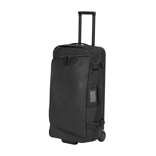 Away Active Rolling Duffle 85L - Large Travel Duffle Bag with Wheels, Durable Checked Luggage Suitcase for Men & Women, Foldable Weekender Bag, Jet Black