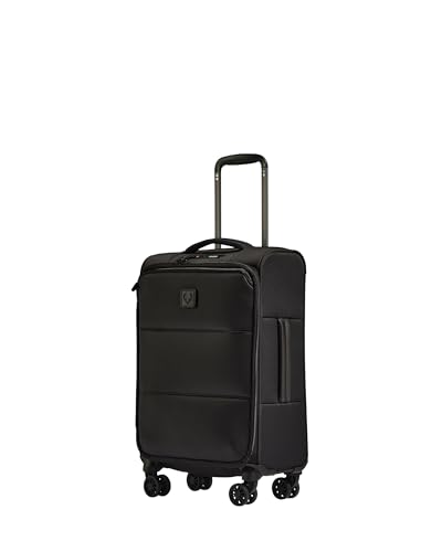 ANTLER Soft Stripe Carry-On Luggage, Black, 21.7x13.8x9.1-11", 37-45L
