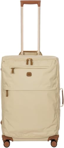 Bric's X-Bag Large Spinner with Frame, Water-Resistant 360° Wheeled Checked Luggage with Ergonomic Handle and Organized Interior – 27 Inch, Sahara