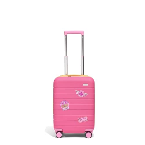Away PAW Patrol Kids Carry On Luggage, Lightweight Rolling Suitcase for Children, TSA-Approved, Spinner Wheels, Travel Suitcase for Toddlers & Kids, Skye Pilot Pink