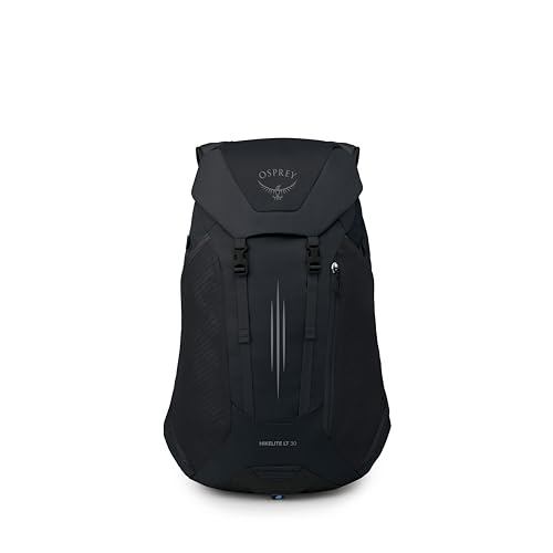 Osprey Hikelite LT 30L Hiking Backpack - Lightweight Travel Daypack with Rain Cover for Men and Women, Black