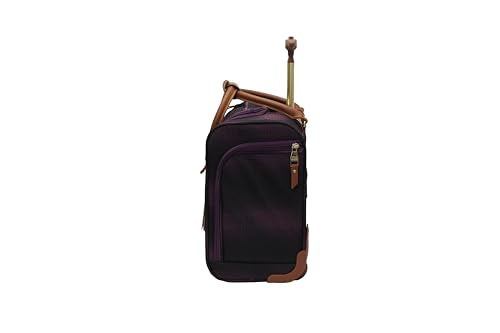 Steve Madden Designer 15 Inch Carry on Suitcase- Small Weekender Overnight Business Travel Luggage- Lightweight 2- Rolling Spinner Wheels Under Seat Bag for Women (Shadow Purple)
