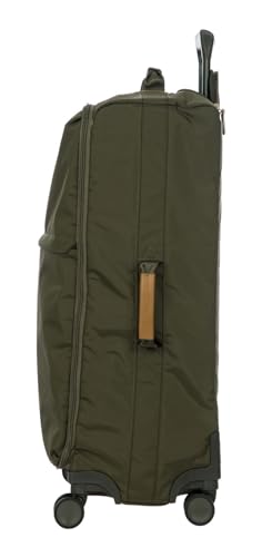 Bric's X-Bag Large Spinner with Frame, Water-Resistant 360° Wheeled Checked Luggage with Ergonomic Handle and Organized Interior – 27 Inch, Olive