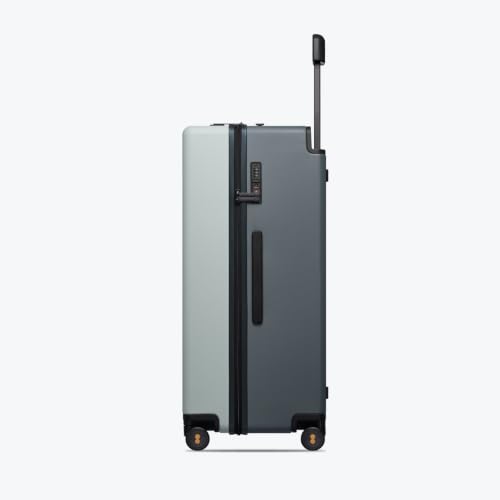 LEVEL8 Voyageur Wide Handle Luggage Airline Approved, 28 Inch Luggage with Spinner Wheels, Hardshell Large Checked Suitcases for Women Men with Tsa Lock, Celadon