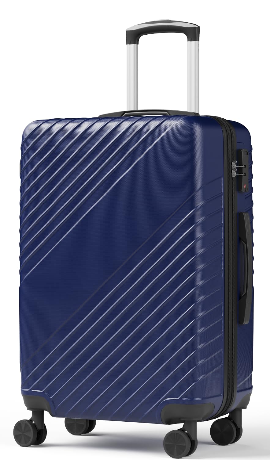 24 Inch Checked Luggage, ABS Hardside Suitcase with Spinner Wheels, Lightweight Medium Luggage with TSA Lock for Women and Men, Expandable Travel Suitcase for Business, Road Trips & Family Vacations