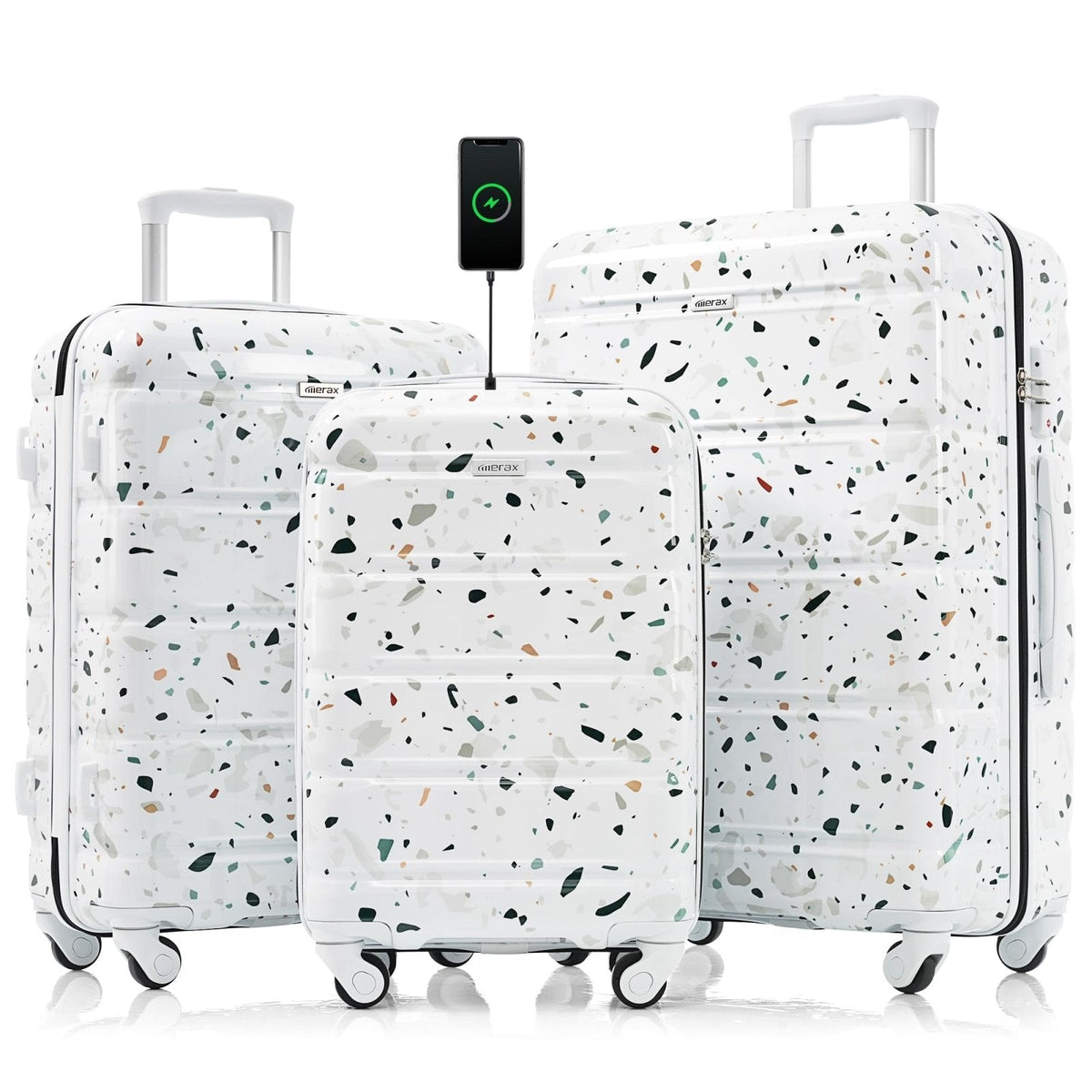 3 Piece ABS Hardshell Luggage Sets – Lightweight, Tough & Scratch-Resistant