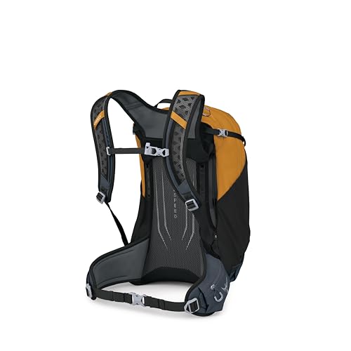 Osprey Hikelite 28L Durable Hiking Backpack - Travel Daypack with Rain Cover for Men and Women, Tungsten Yellow
