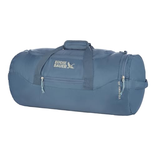 Eddie Bauer Stowaway Packable Duffel Bag | Travel | Foldable | Lightweight | Durable | Ripstop Polyester, 45L, Tile Blue