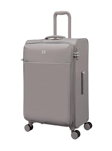 It Luggage Lustrous Luxe 28" Softside Checked 8 Wheel Spinner, Moon Rock
