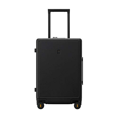 LEVEL8 Elegance PC Matte Hardshell Luggage Set, 20" Carry-On and 24" Checked Medium Luggage - Black