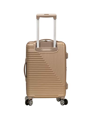 Rockland Star Trail Hardside 2 Piece Expandable Spinner Wheel Luggage Set, (20"/24"/28"), Champagne