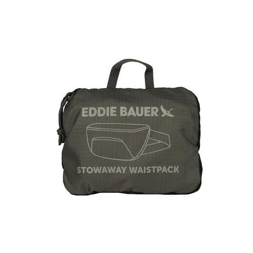 Eddie Bauer Stowaway Packable Waistpack | Sling | Fanny Pack | Travel | Foldable | Lightweight | Outdoor | 1L Ripstop Polyester - Spruce Green