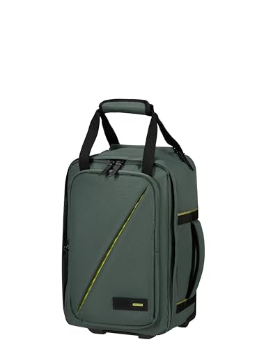 American Tourister Take2Cabin - easyJet Cabin Bag 36 x 20 x 45 cm, 38 L, 0.80 kg, Hand Luggage, Airplane Backpack M Underseater, Green (Dark Forest), 40 x 25 x 20 cm (Wheeled), Ryanair Cabin Bag on