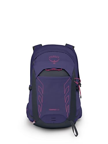 Osprey Tempest 22L Women's Lightweight Hiking Backpack - Small Daypack for Travel & Camping, Deep Fig/Hotspot Pink