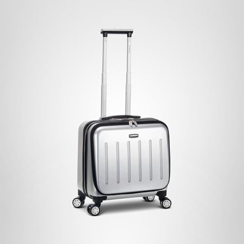 Rockland Revolution Hardside Rolling Computer Case, Carry-On, Silver