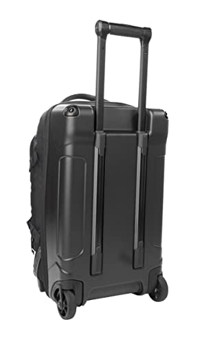 Eddie Bauer Expedition Rolling Duffel Bag with Wheels | Travel | Carry-On | Luggage | Rugged | Durable - Black, 22"