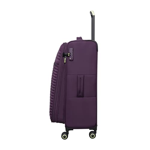It Luggage Circulator 22" Softside Carry-On 8 Wheel Expandable Spinner, Italian Plum