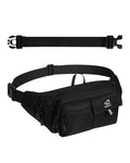WATERFLY Fanny Pack Waist Bag: 3L Waist Pack with Anti-Theft RFID Blocking, 9 Pockets & Adjustable Belt Water Resistant Hip Pack for Women Men Travel Hiking Running