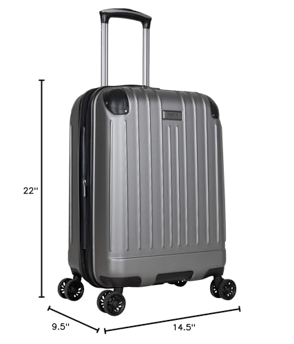 Kenneth Cole Reaction Flying Axis 20" Hardside Expandable 8-Wheel Spinner Carry-On Suitcase, Silver