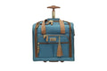 Steve Madden Designer 15 Inch Carry on Suitcase- Small Weekender Overnight Business Travel Luggage- Lightweight 2- Rolling Spinner Wheels Under Seat Bag for Women (Harlo Teal Blue)
