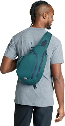 Eddie Bauer Ripstop Sling Bag | Travel | Everday Carry | Lightweight | Ripstop Nylon | Adjustable | 8L - Marine