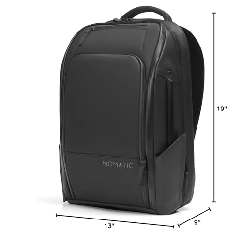 NOMATIC 20L Travel Pack - Mens Travel Backpack - Expandable to 30L - Water Resistant Daypack - TSA-Ready - Lightweight Business Traveling Backpack for Men - 16" Laptop Compartment