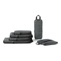 Amazon Essentials 6-Pack Ultralight Compression Packing Cubes, rPET Construction, Space-Saving Organizer with Zippers, Grey